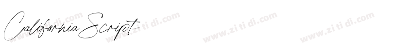 California Script字体转换 California Script字体转换